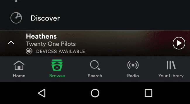 Spotify na Androida 