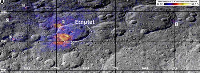 Związki organiczne odkryto na terenie krateru Ernutet. Źródło: NASA class="wp-image-545373" 