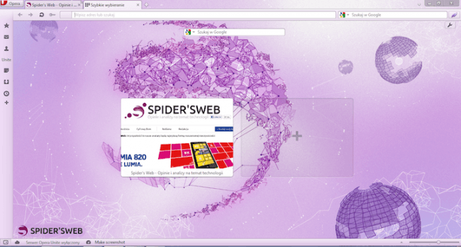 Opera, motyw Spider&#8217;s Web 1 