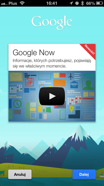 Google Now, iPone, a 