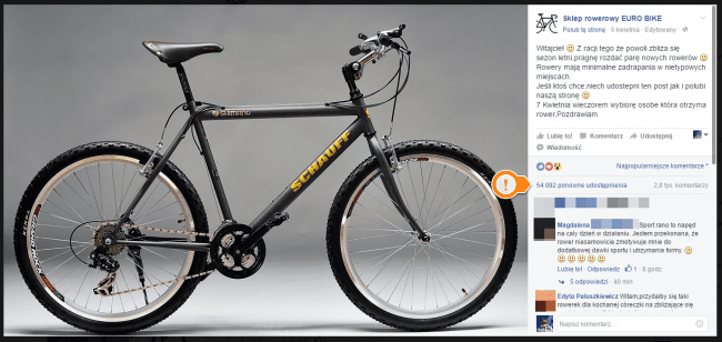 Fałszywy konkurs &quot;Sklepu rowerowego EURO BIKE&quot; cieszy się ogromną popularnością. class="wp-image-489912" 