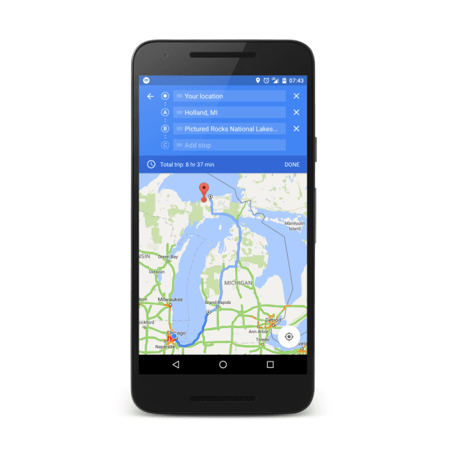 Google Maps: wiele punktów - źródło: androidpolice.com class="wp-image-504055" 
