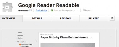 W końcu genialne rozszerzenie dla webowego Google Readera!