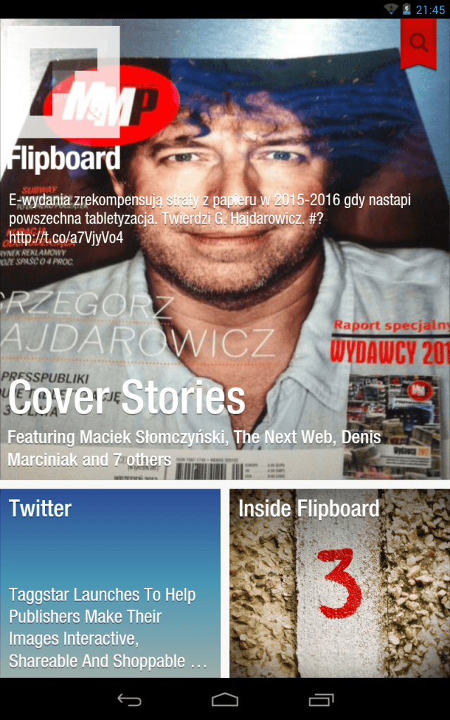 Flipboard, Nexus 7 