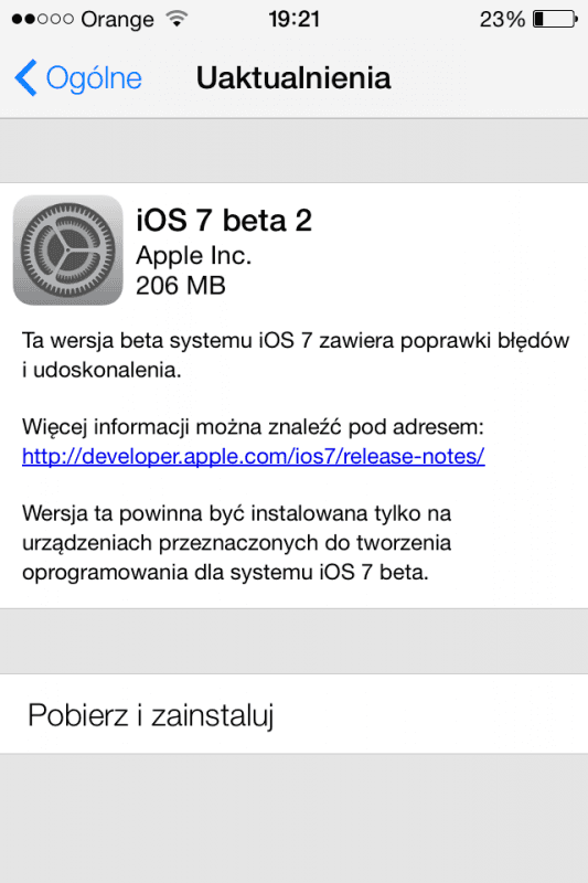 iOS 7 -beta 2-2 