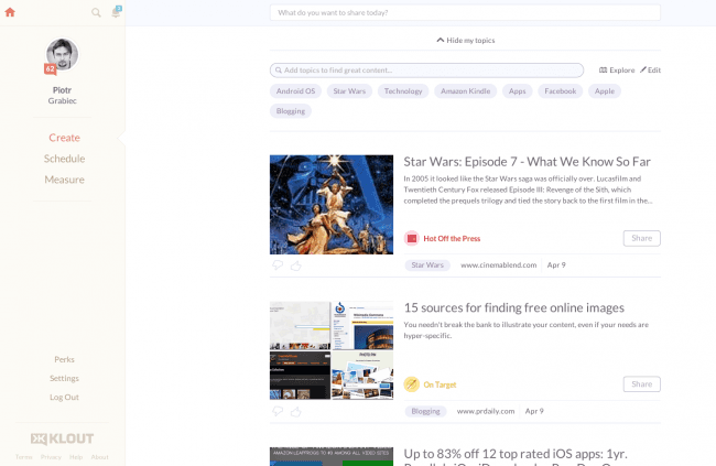 klout web 2 