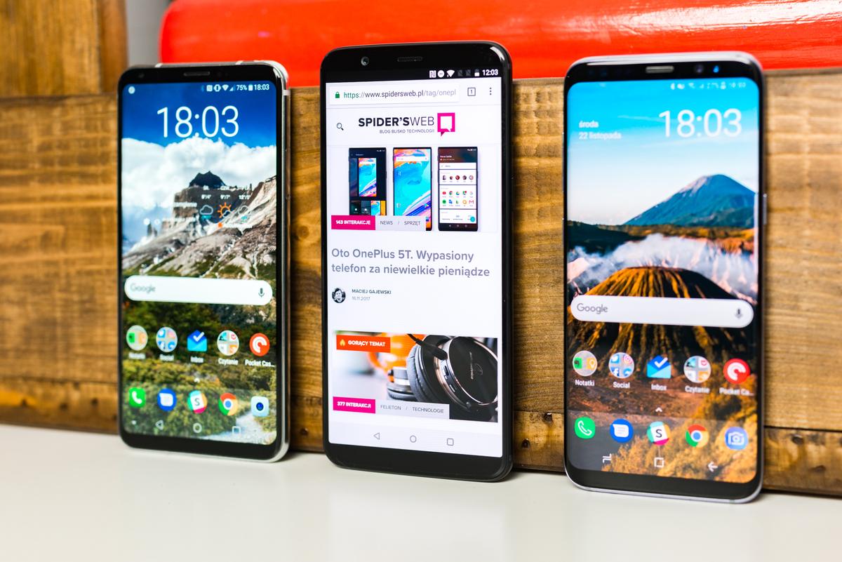 Samsungi Galaxy S8 i Note 8 przegrały z OnePlusem 5T