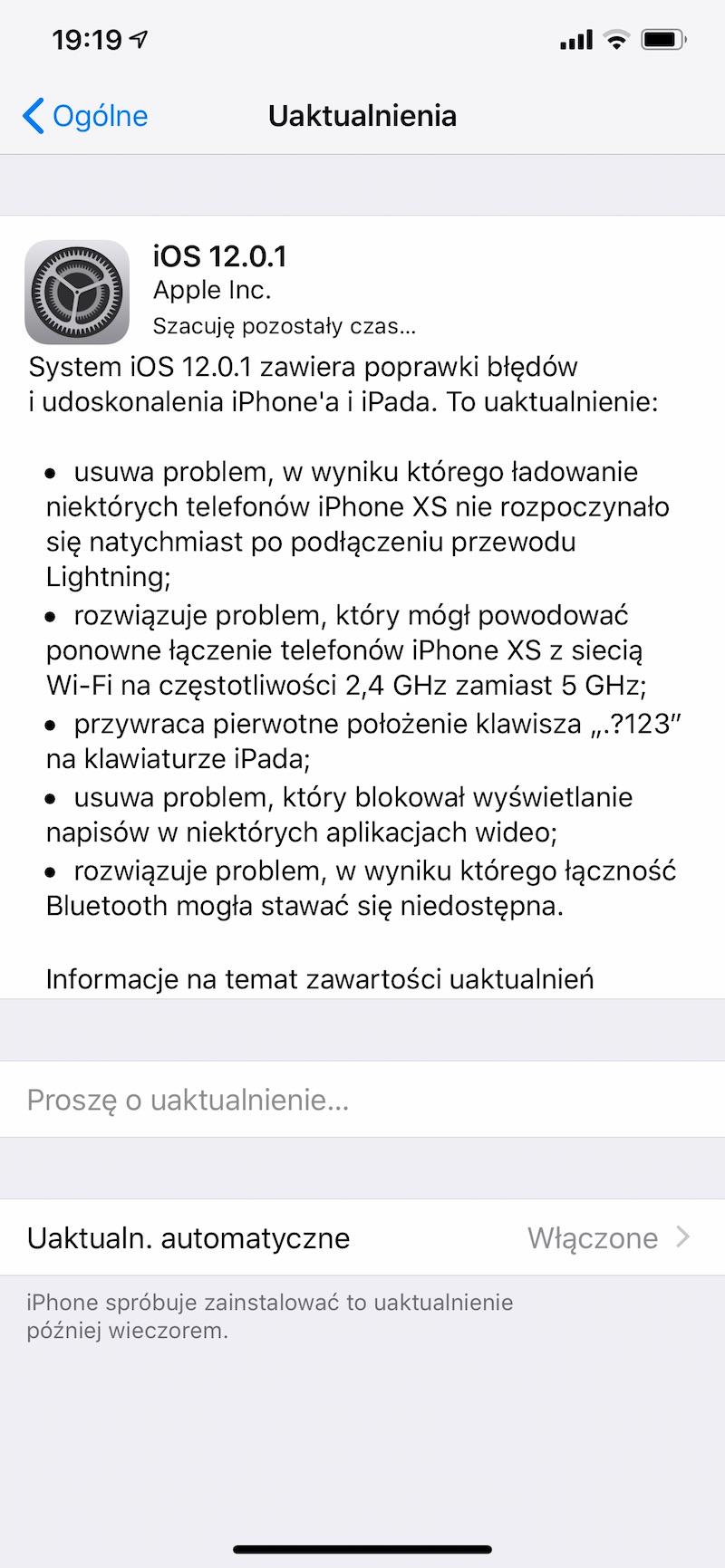 iOS 12.0.1 iphone xs class="wp-image-816968" 