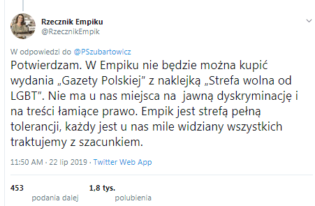 Empik nie dla Gazety Polskiej 