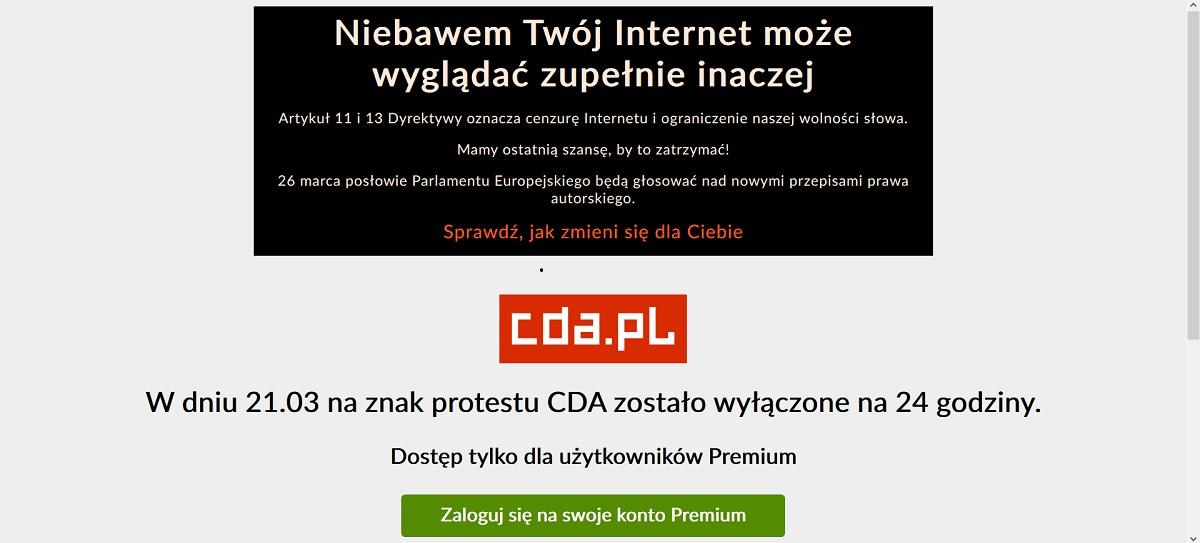 cda. pl nie działa 
